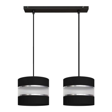 Lámpara colgante HELEN 2xE27/15W/230V negro