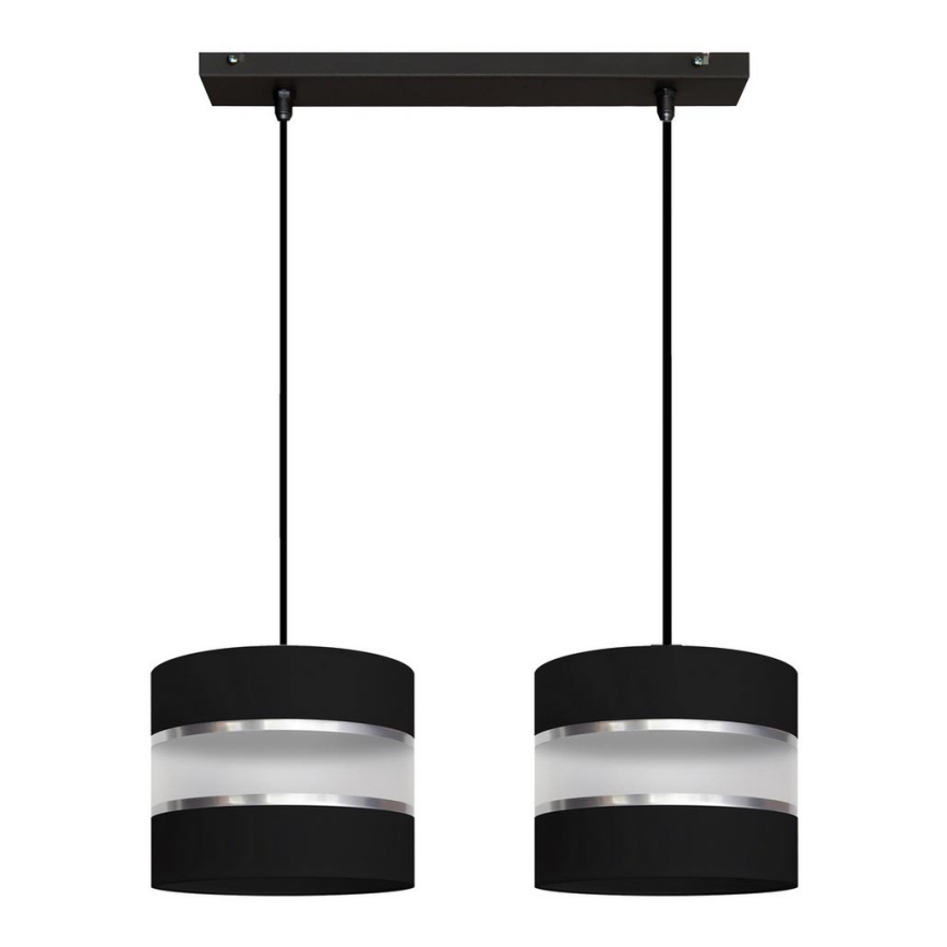 Lámpara colgante HELEN 2xE27/15W/230V negro