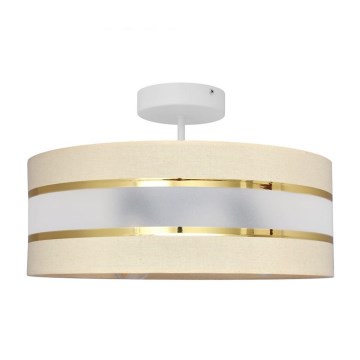 Lámpara colgante HELEN 3xE27/15W/230V beige/dorado