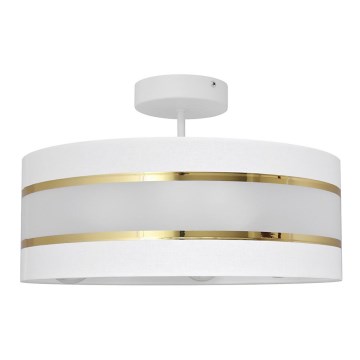 Lámpara colgante HELEN 3xE27/15W/230V blanco/dorado