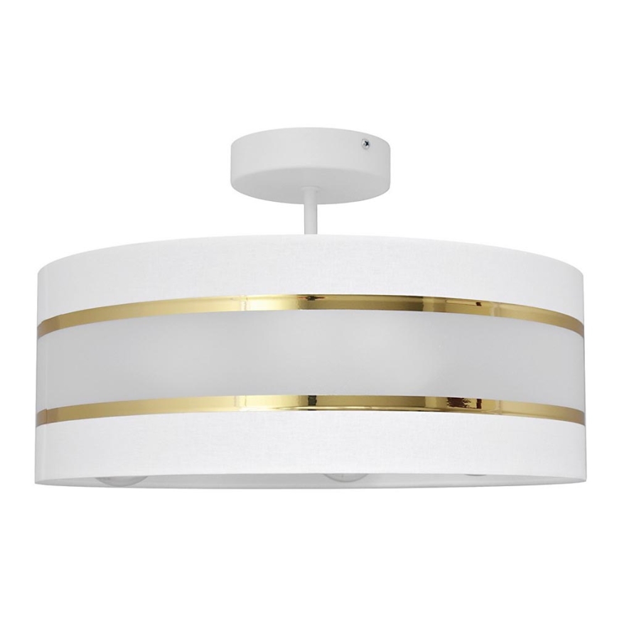 Lámpara colgante HELEN 3xE27/15W/230V blanco/dorado