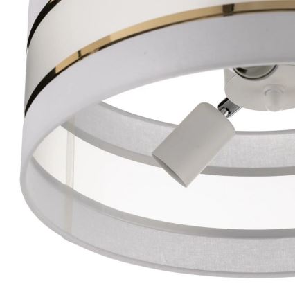 Lámpara colgante HELEN 3xE27/15W/230V blanco/dorado