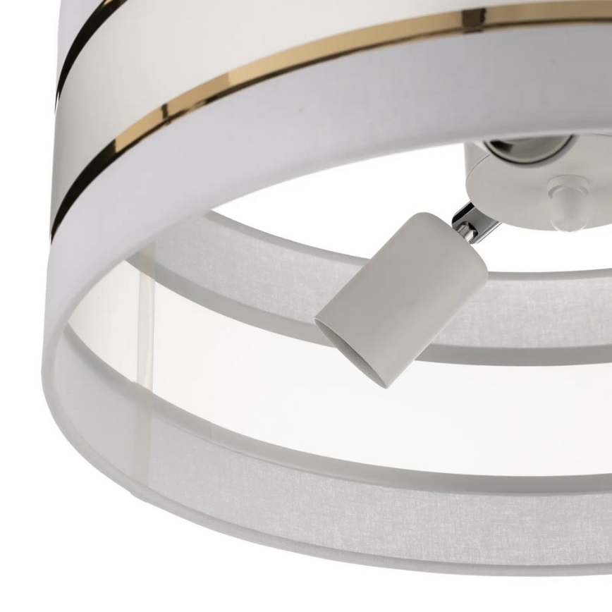 Lámpara colgante HELEN 3xE27/15W/230V blanco/dorado