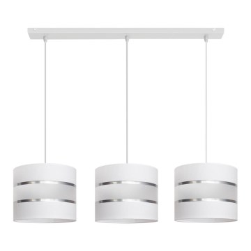 Lámpara colgante HELEN 3xE27/15W/230V blanco