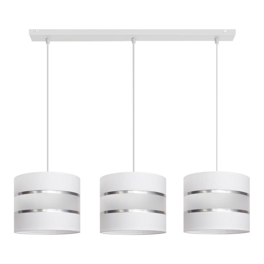Lámpara colgante HELEN 3xE27/15W/230V blanco