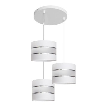 Lámpara colgante HELEN 3xE27/15W/230V blanco