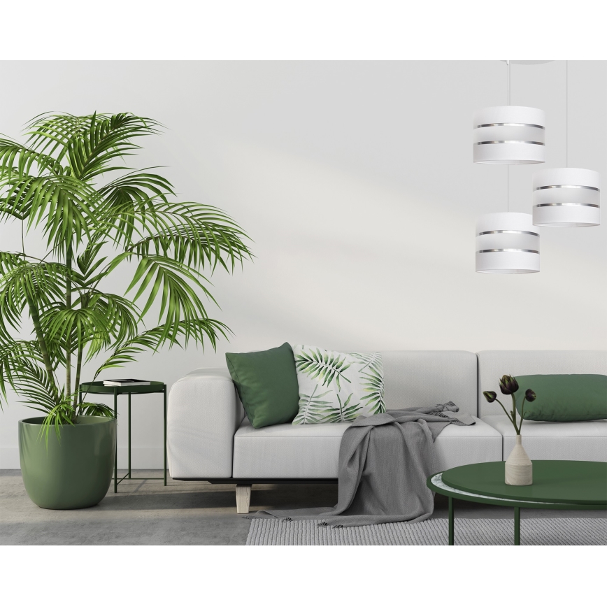 Lámpara colgante HELEN 3xE27/15W/230V blanco