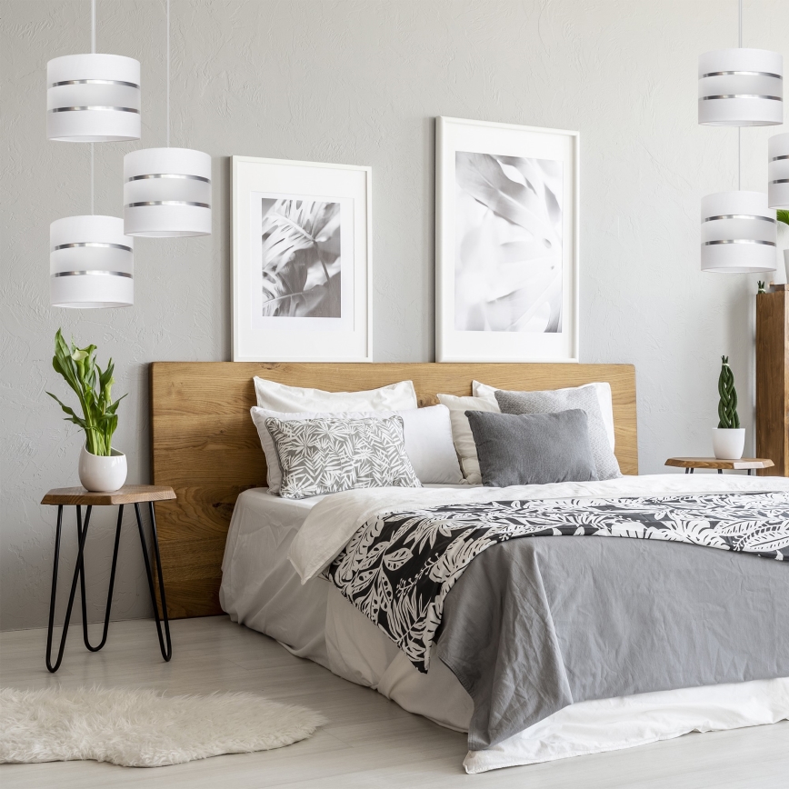 Lámpara colgante HELEN 3xE27/15W/230V blanco
