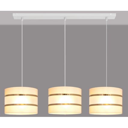 Lámpara colgante HELEN 3xE27/15W/230V crema