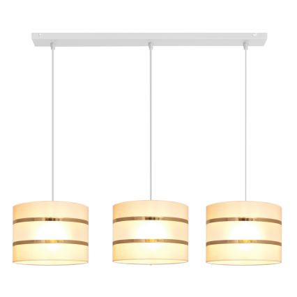 Lámpara colgante HELEN 3xE27/15W/230V crema