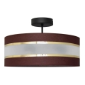 Lámpara colgante HELEN 3xE27/15W/230V marrón/negro/dorado