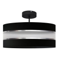 Lámpara colgante HELEN 3xE27/15W/230V negro/cromo brillante