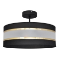 Lámpara colgante HELEN 3xE27/15W/230V negro/dorado