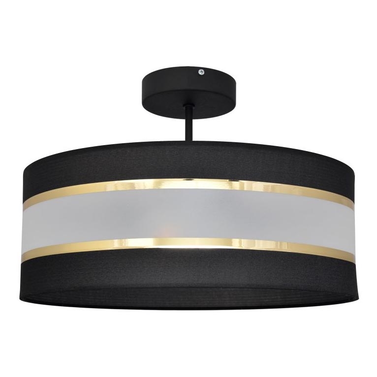 Lámpara colgante HELEN 3xE27/15W/230V negro/dorado