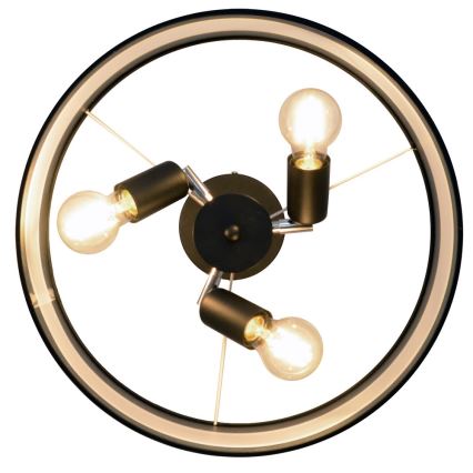 Lámpara colgante HELEN 3xE27/15W/230V negro/dorado