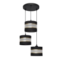 Lámpara colgante HELEN 3xE27/15W/230V negro/dorado