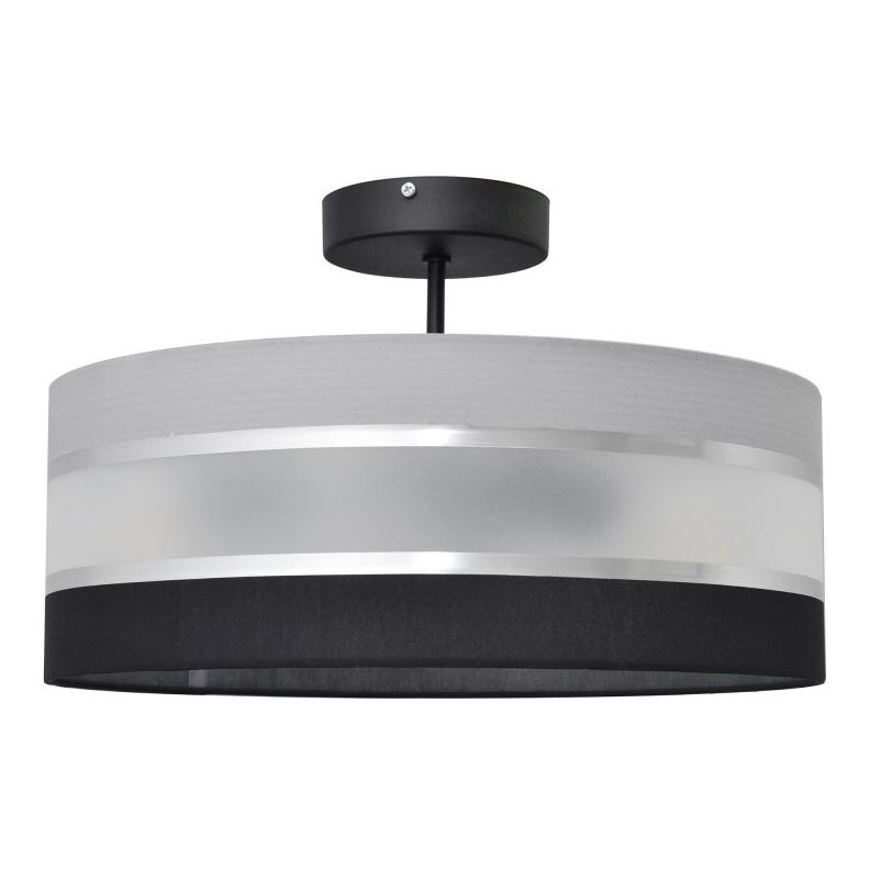 Lámpara colgante HELEN 3xE27/15W/230V negro/gris/cromo brillante