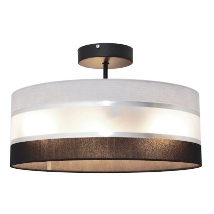 Lámpara colgante HELEN 3xE27/15W/230V negro/gris/cromo brillante