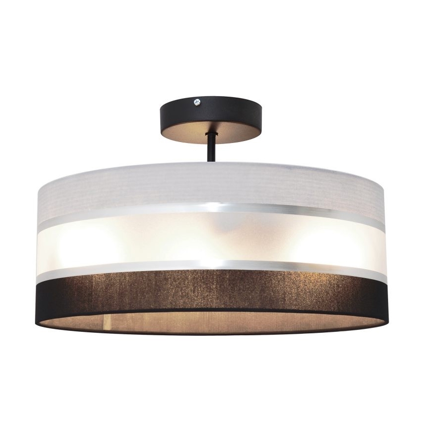 Lámpara colgante HELEN 3xE27/15W/230V negro/gris/cromo brillante