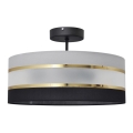 Lámpara colgante HELEN 3xE27/15W/230V negro/gris/dorado