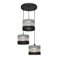 Lámpara colgante HELEN 3xE27/15W/230V negro/gris/dorado