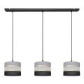 Lámpara colgante HELEN 3xE27/15W/230V negro/gris/dorado