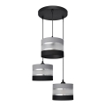 Lámpara colgante HELEN 3xE27/15W/230V negro/gris/plata