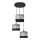 Lámpara colgante HELEN 3xE27/15W/230V negro/gris/plata