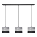 Lámpara colgante HELEN 3xE27/15W/230V negro/gris/plata