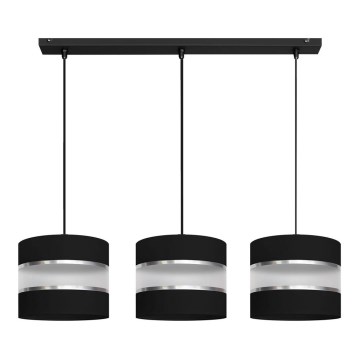 Lámpara colgante HELEN 3xE27/15W/230V negro