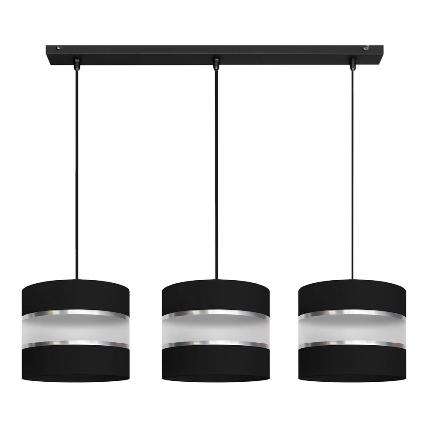Lámpara colgante HELEN 3xE27/15W/230V negro