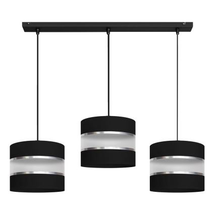 Lámpara colgante HELEN 3xE27/15W/230V negro
