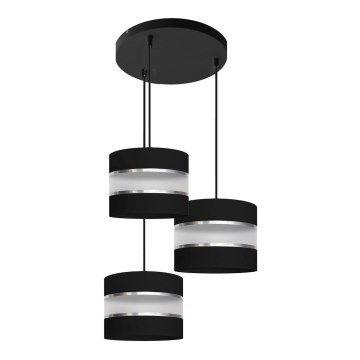 Lámpara colgante HELEN 3xE27/15W/230V negro