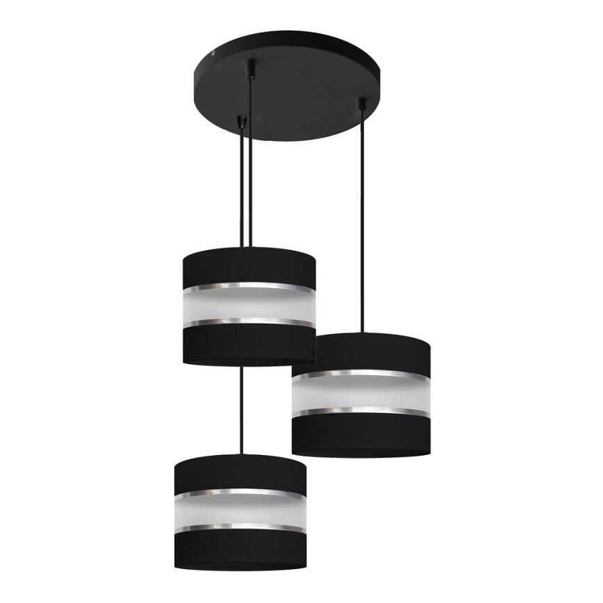 Lámpara colgante HELEN 3xE27/15W/230V negro
