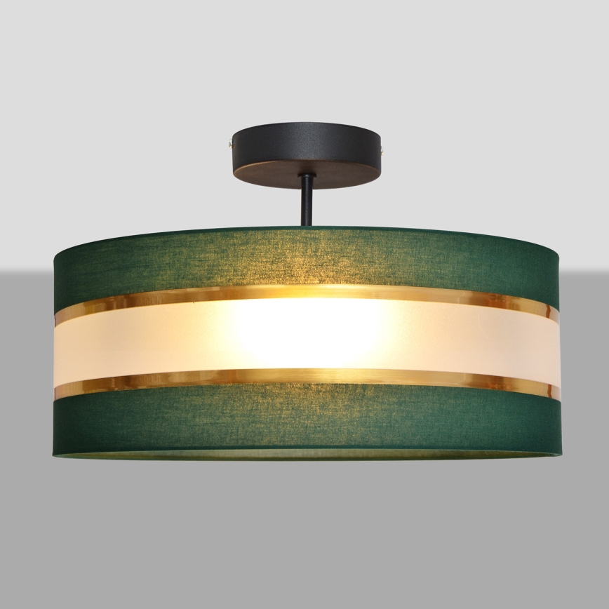 Lámpara colgante HELEN 3xE27/15W/230V verde/dorado