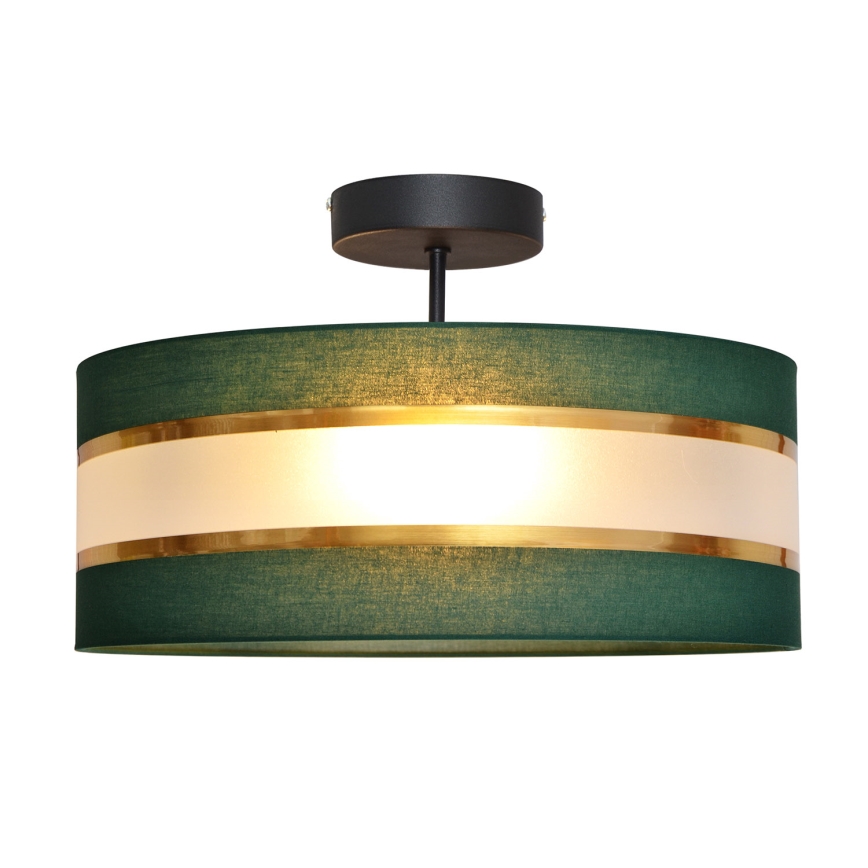 Lámpara colgante HELEN 3xE27/15W/230V verde/dorado