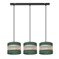 Lámpara colgante HELEN 3xE27/15W/230V verde/dorado