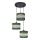 Lámpara colgante HELEN 3xE27/15W/230V verde/dorado