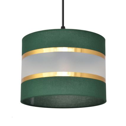 Lámpara colgante HELEN 3xE27/15W/230V verde/dorado