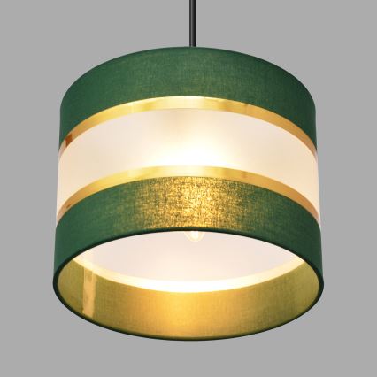 Lámpara colgante HELEN 3xE27/15W/230V verde/dorado
