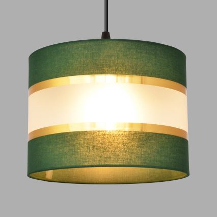 Lámpara colgante HELEN 3xE27/15W/230V verde/dorado