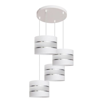 Lámpara colgante HELEN 4xE27/15W/230V blanco