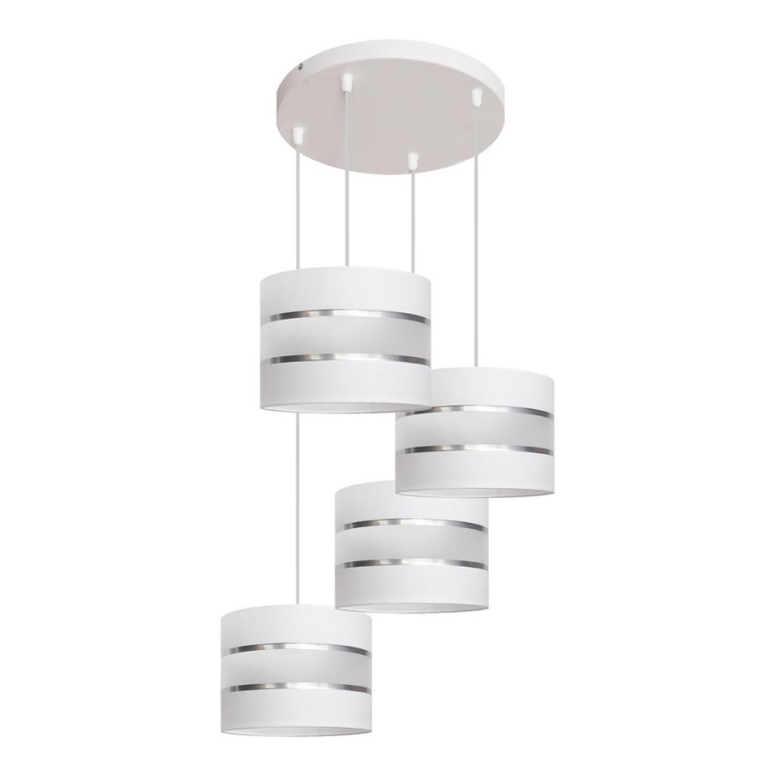 Lámpara colgante HELEN 4xE27/15W/230V blanco