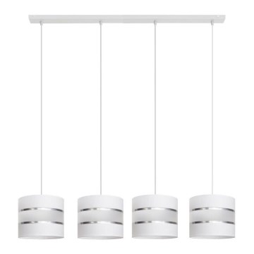 Lámpara colgante HELEN 4xE27/15W/230V blanco