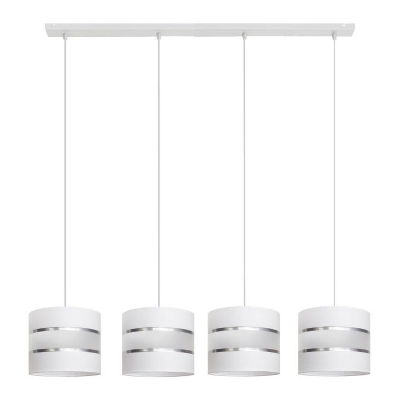Lámpara colgante HELEN 4xE27/15W/230V blanco