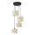 Lámpara colgante HELEN 4xE27/15W/230V color crema/negro/dorado
