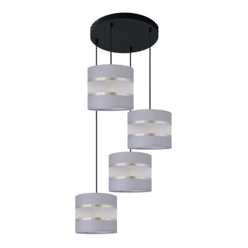 Lámpara colgante HELEN 4xE27/15W/230V gris/negro