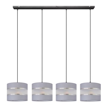 Lámpara colgante HELEN 4xE27/15W/230V gris/negro