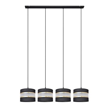 Lámpara colgante HELEN 4xE27/15W/230V negro/dorado