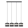 Lámpara colgante HELEN 4xE27/15W/230V negro/dorado